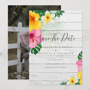 Modernes Foto Rette Dates TROPICAL BLUME Strand