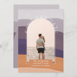 Modernes Foto rettet die Termine für Hochzeiten Einladung