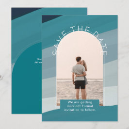 Modernes Foto rettet die Termine für Hochzeiten Einladung