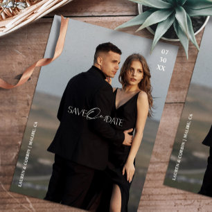 Modernes Foto Rettete unser Datum Einladung