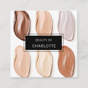 Modernes Foto, Salon, Make-up, Beauty Quadratische Visitenkarte