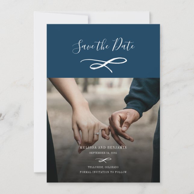Modernes Foto Save The Date (Vorderseite)