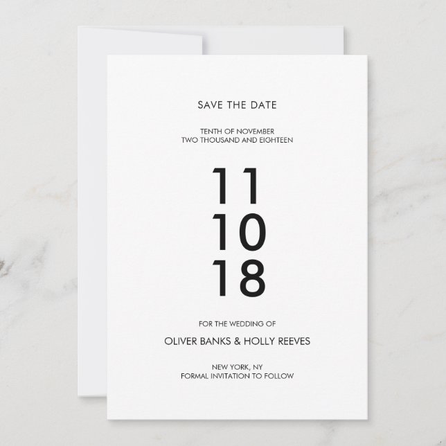 Modernes Foto Save the Date (Vorderseite)