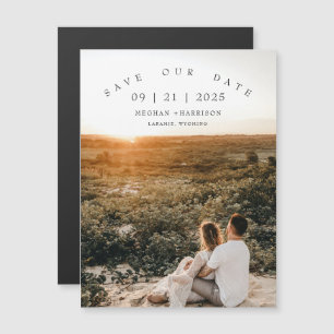 Modernes Foto Save the Date dünne Magnetkarte Magneteinladung