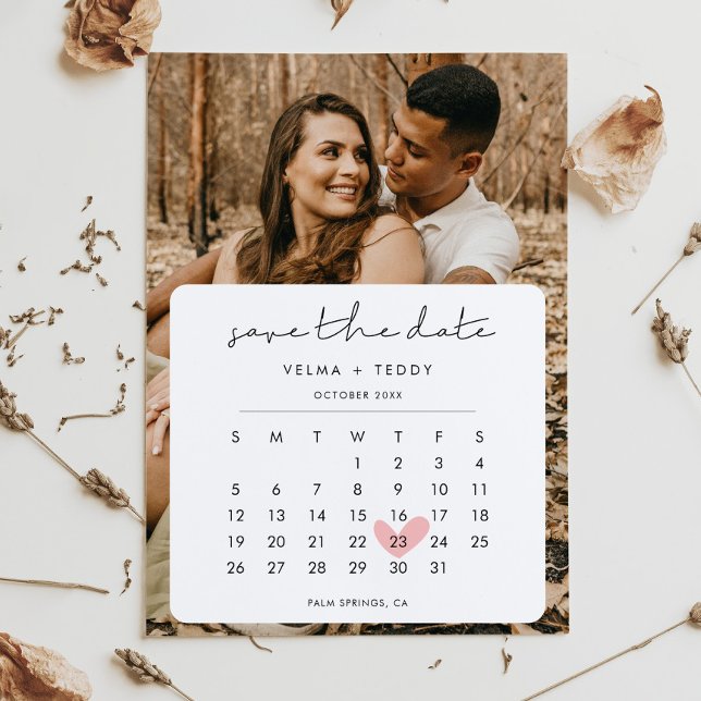 Modernes Foto Save the Date Kalender (Von Creator hochgeladen)