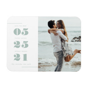 Modernes Foto Save the Date Magent Magnet