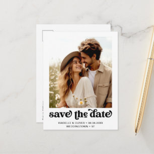 Modernes Foto Save the Date Postkarte