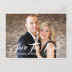 Modernes Foto Save the Date Postkarte
