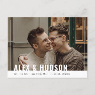 Modernes Foto Save the Date Postkarte