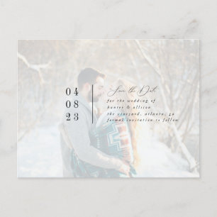 Modernes Foto Save the Date Postkarte