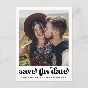 Modernes Foto Save the Date Postkarte