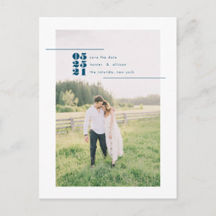Modernes Foto Save the Date Postkarte