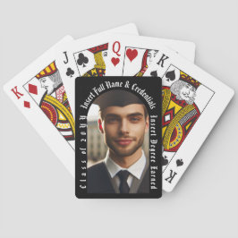 Modernes Foto, Schwarz-Weiß-Abschluss Spielkarten