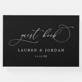 Modernes Foto Schwarz & Weiß Hochzeit Gästebuch