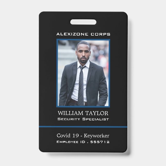 Modernes Foto Security Industry ID-Abzeichen Ausweis (Vorderseite)