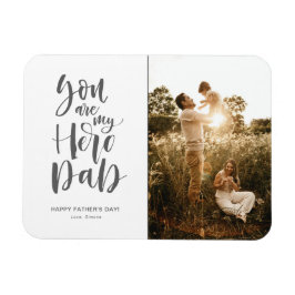 Modernes Foto Sie sind mein Helden Vater Vater Tag Magnet