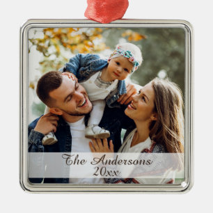 Modernes Foto Silver Ornament Aus Metall