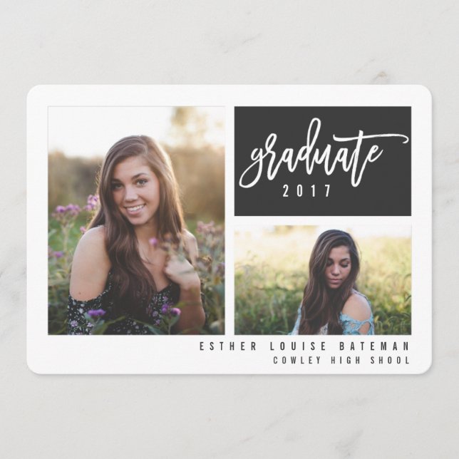 modernes Foto-Skript farbig Ankündigung (Vorderseite)