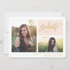 modernes Foto-Skript farbig Einladung