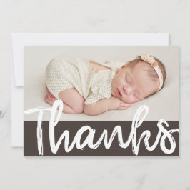 Modernes Foto Taufe Vielen Dank Dankeskarte