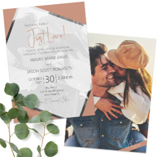 📸 Modernes Foto Terra Cotta Lässig Wedding Einladung