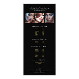 Modernes Foto Trio für Makeup Artists Black Werbekarte