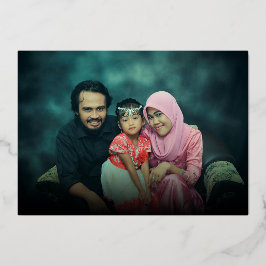 Modernes Foto Typografie Eid Mubarak Folien Feiertagskarte