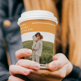 Modernes Foto und ein gutes Erntedankfest Pappbecher