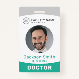 Modernes Foto und Name Mitarbeiter Abzeichen Ausweis