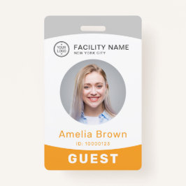 Modernes Foto und Name Mitarbeiter Abzeichen Ausweis