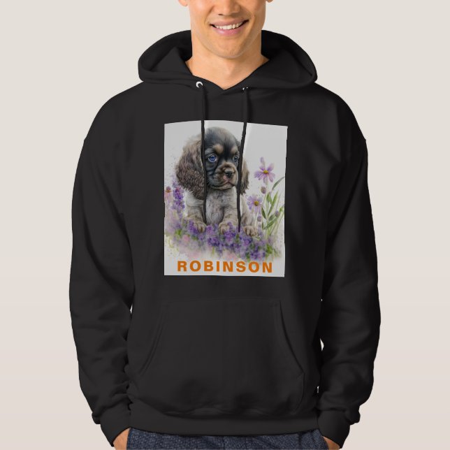Modernes Foto und Name Personalisiert Funny Hoodie (Vorderseite)