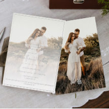 Modernes Foto und Overlay-Hochzeitsfolie - Einladu