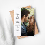 Modernes Foto und Seitenteile Save the Date - weiß Einladung<br><div class="desc">Senden Sie schöne & einzigartige Speichern Sie die Daten mit Ihrem modernen Foto & Seite Save the Date Save the Date Einladungen.</div>