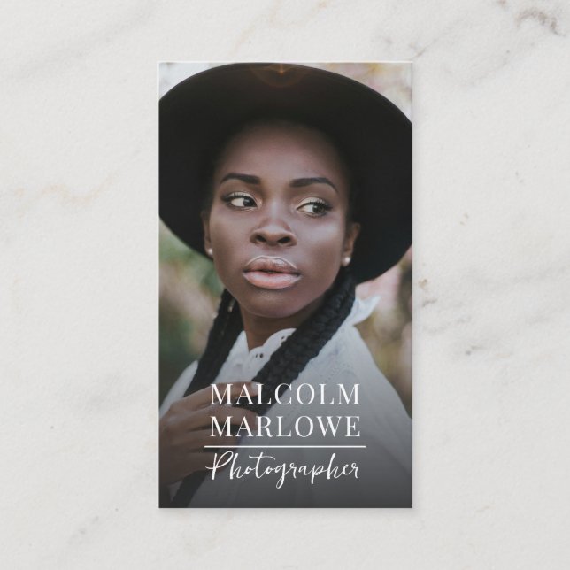 Modernes Foto Visitenkarte (Vorderseite)