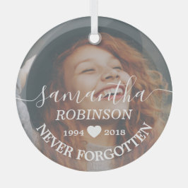 Modernes Foto Weihnachten Ornament Aus Glas