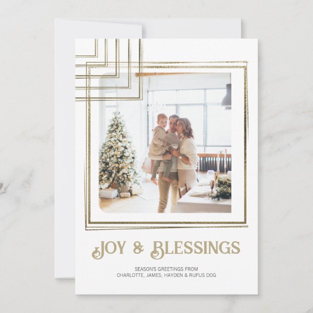 Modernes Foto Weihnachten Personalisiert (Vorderseite)