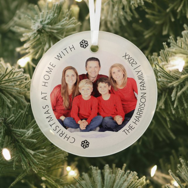 Modernes Foto Weihnachtsbaum Ornament Aus Glas (InSitu)