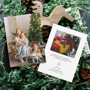 Modernes Foto Weihnachtskarte Einladung