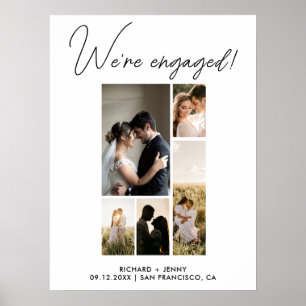 Modernes Foto Wir sind eine Verlobte Engagement-Pa Poster