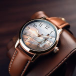 Modernes Foto zum Jahrestag Personalisiert Armbanduhr<br><div class="desc">Elegantes Design mit personalisiertem Foto,  perfekt für Weihnachtsgeschenke,  als Vatertagsgeschenk,  Hochzeitstag,  etc.</div>