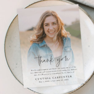 Modernes Foto zur Beerdigung - Dankeschön-Karte Magnetkarte