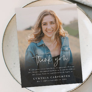 Modernes Foto zur Beerdigung - Dankeschön-Karte Magnetkarte