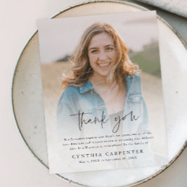 Modernes Foto zur Beerdigung Postkarte