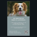 Modernes Foto zur Betreuung von Haustieren Flyer<br><div class="desc">Moderner Pet Care Service Business Flyer für Haustier-Sitter,  Hundewanderer,  Hundezüchter,  Haustierpflege und vieles mehr. Vollständig anpassbar - ändern Sie Fotos,  Text und URL für den QR-Code,  um ihn an Ihr Heimtierpflegesegment anzupassen!</div>