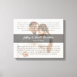 Modernes Foto zur Eheschließung der Hochzeit Leinwanddruck