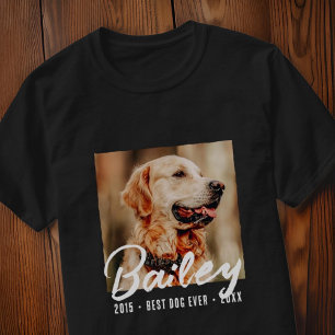 Modernes Foto zur Erinnerung an den besten Hund je T-Shirt