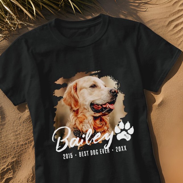 Modernes Foto zur Erinnerung an den besten Hund je T-Shirt (Von Creator hochgeladen)