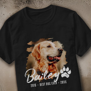 Modernes Foto zur Erinnerung an den besten Hund je T-Shirt