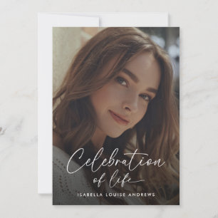 Modernes Foto zur Erinnerung Einladung