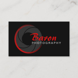 Modernes Fotograf Rot Visitenkarte